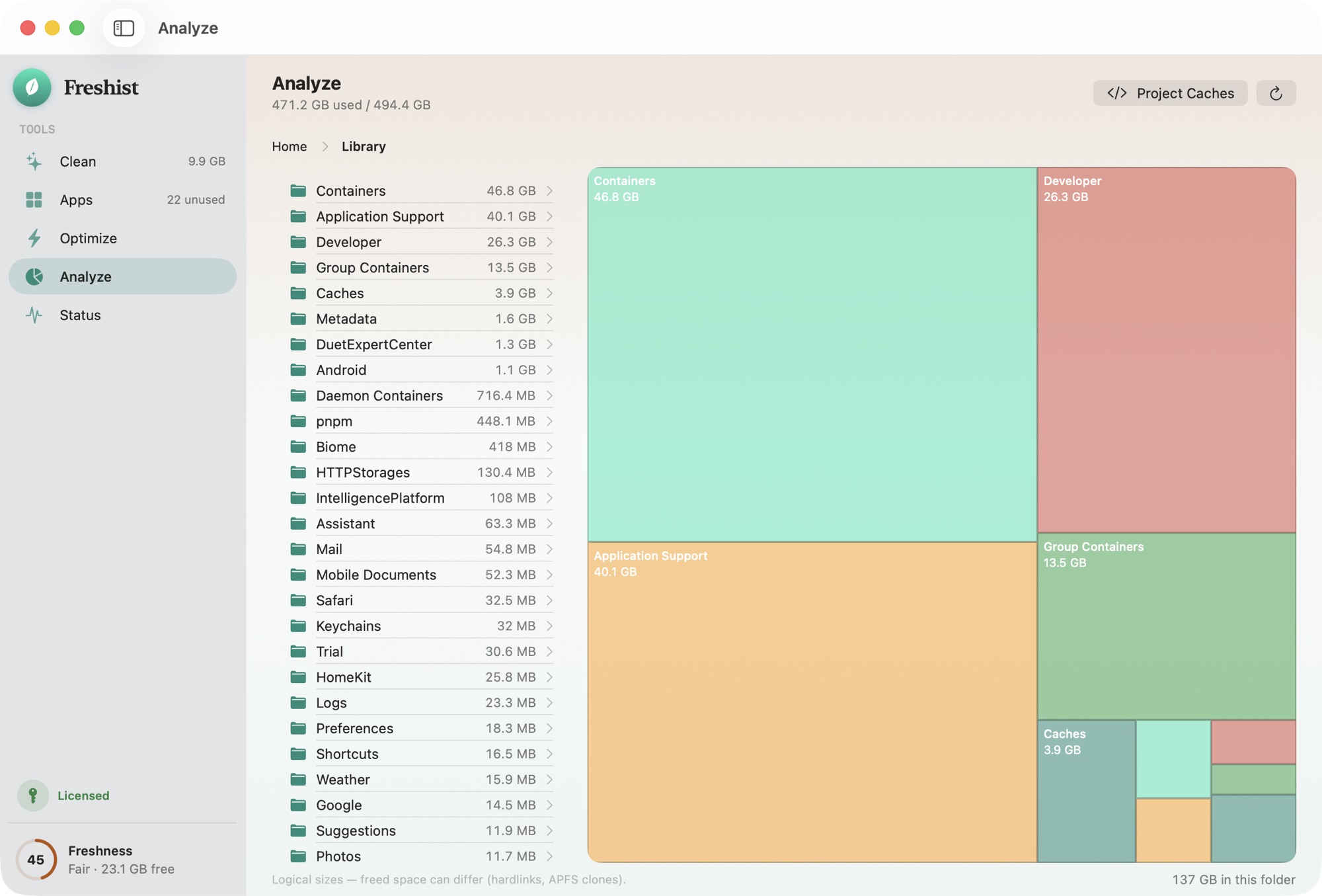Freshist Analyze — See where your disk really went.